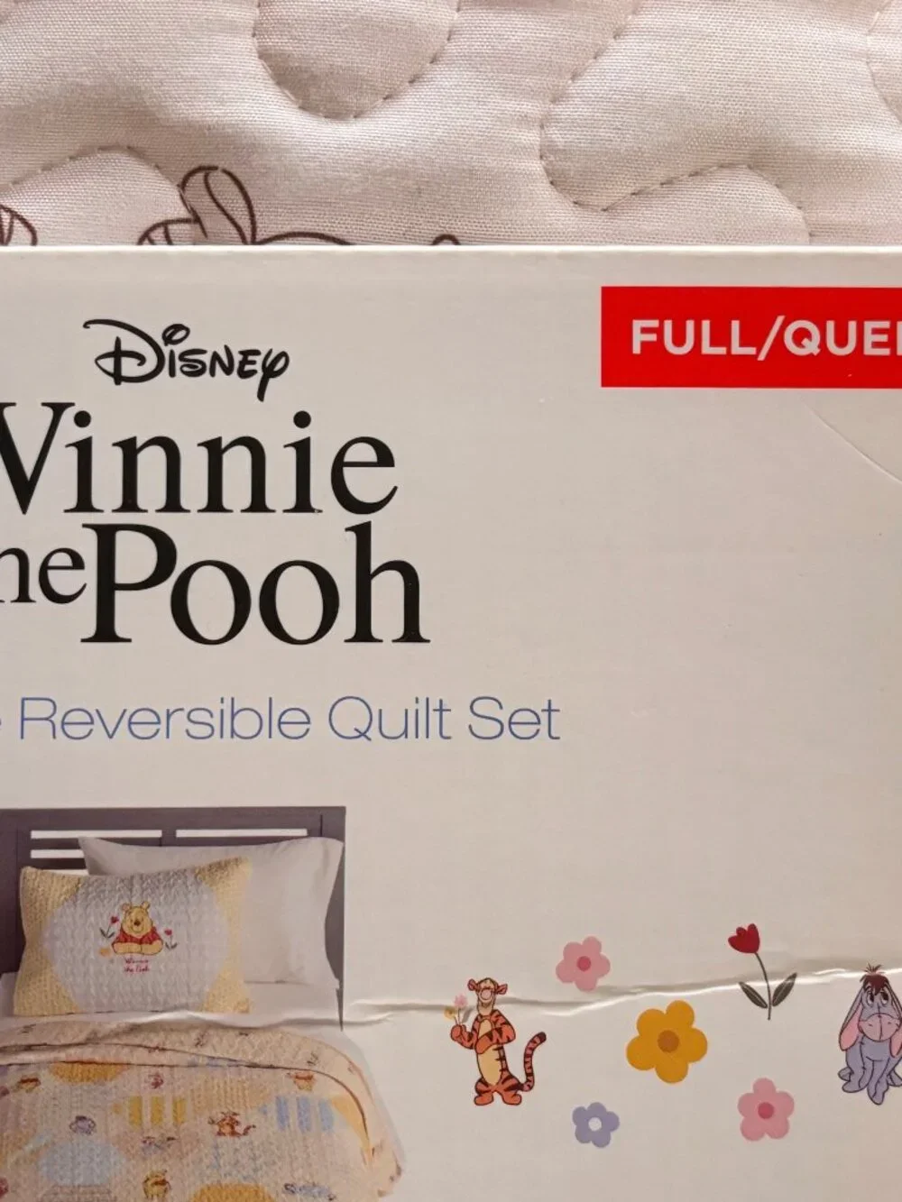 3-pc Disney Winnie The Pooh Reversible FULL/QUEEN Quilt & Shams Set - Picture 3 of 3